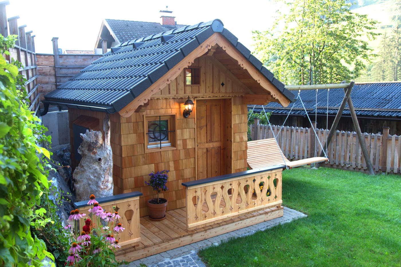 Unsere neue Sauna im Garten vom Pulvererhaus